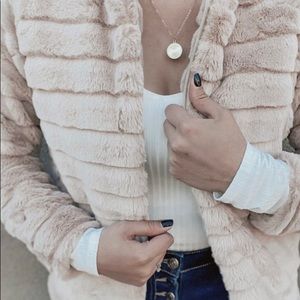 Faux Fur Jacket Size Medium